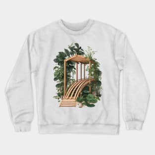 wooden bridge and botany Crewneck Sweatshirt